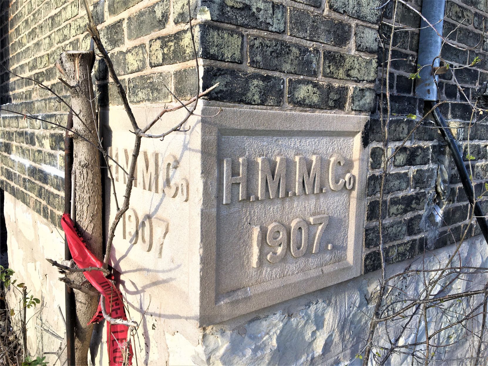 Horlick District Redevelopment - Horlick Malted Milk Co. 1907 cornerstone at Horlick Flats, 2100 Northwestern Ave., Racine